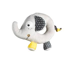 Hochet Eléphant En Velours - Babyfan Gris TU