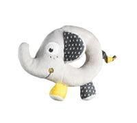 Hochet Eléphant en velours gris