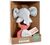 Hochet Elephant et tissus en coton Multicolore G