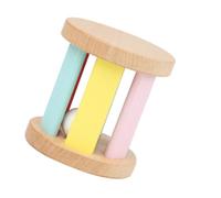 Hochet en Bois à Rouleau 1 Pièce, Instrument Sensoriel pour Bébé | Bois Léger, sans Bavure, Aide la Coordination Œil-main et L’éveil des Couleurs