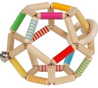Hochet en bois balle flexible rayée Heimess