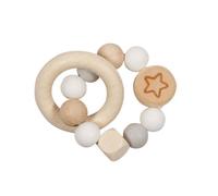 Hochet en bois et silicone beige TU