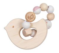 Hochet en bois flexible oiseau beige TU