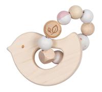 Hochet en bois flexible oiseau beige TU