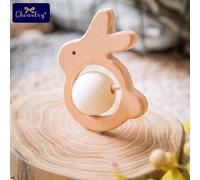 Hochet En Bois Pour Bébé, 1 Pièce, Perles De Dentition, Jouet, Lapin, Rongeur, Animal, Bracelet, Sucette, Pendentif, Accessoires, Produits Pour Enfants