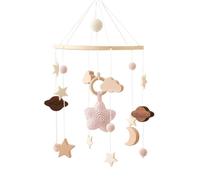 Hochet En Bois Pour Bébé De 0 À 12 Mois,Version Améliorée,Mobile Sur Le Lit,Boîte À Musique Pour,Cloche De Lit,Support,Cpull - Type Pink
