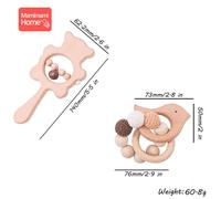 Hochet En Bois Pour Tewindsor,1 Pièce,Jouets Musicaux En Coton,Cadeau Pour Bébé - Type Brown Set