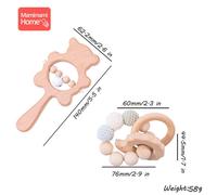 Hochet En Bois Pour Tewindsor,1 Pièce,Jouets Musicaux En Coton,Cadeau Pour Bébé - Type White Set