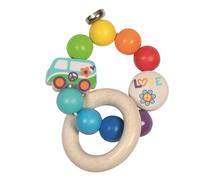 Hochet En Bois Van Arc-en-ciel Beige TU