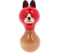 Hochet en bois Vilac - Boizoos - Lucien le chien - Rouge - Ø 6 x H 13 cm Rouge