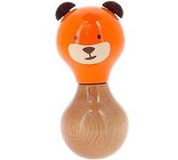 Hochet en bois Vilac - Boizoos - Marcel l’ours - Orange - Ø 6 x H 13 cm Orange