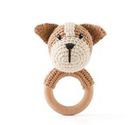 Hochet En Crochet Avec Bracelet Sucette En Bois Pour Bébé,Anneau Tewindsor,Produit Mobile Pour Landau,Cadeaux Pour,1 Pièce - Type Dog