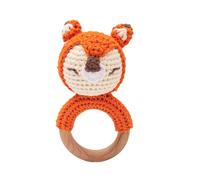 Hochet En Crochet Avec Bracelet Sucette En Bois Pour Bébé,Anneau Tewindsor,Produit Mobile Pour Landau,Cadeaux Pour,1 Pièce - Type Fox