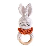 Hochet En Crochet Avec Bracelet Sucette En Bois Pour Bébé,Anneau Tewindsor,Produit Mobile Pour Landau,Cadeaux Pour,1 Pièce - Type Bunny
