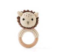 Hochet En Crochet Avec Bracelet Sucette En Bois Pour Bébé,Anneau Tewindsor,Produit Mobile Pour Landau,Cadeaux Pour,1 Pièce - Type Lion #A