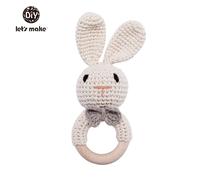 Hochet En Crochet Pour Bébé,Bracelet Sucette Citron/Poire,Anneau Tewindsor En Bois,Landau Mobile,Cadeaux Pour,1 Pièce - Type Rabbit