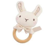 Hochet en Peluche - Hochet Apaisant à Secouer Manuellement - Jouet Sensoriel en Peluche avec Poignée, Attrape-Shaker Formes Éléphant Ours Lapin Lion pour