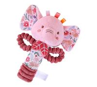 Hochet en peluche, hochet lapin,Hochets en peluche animaux lapin éléphant de dessin animé - Hochets à main, animaux en peluche roses, jouets sensoriels à hochet à anneau souple pour bébés de 0 à 6 moi
