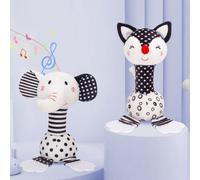 Hochet En Peluche Pour Bébé, Animal De Dessin Animé, Jouets Éducatifs Sensoriels, Poussette Pour Bébé, Siège De Voiture, Mobile Sur Berceau