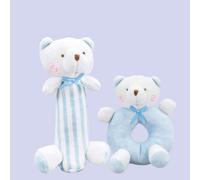 Hochet En Peluche Pour Bébé De 0 À 3 Ans, Jouet De Dessin Animé, Ours Bleu Mignon, Lapin Rose, Notes Secouées, Jouet Éducatif Musical, Cadeau D'anniversaire