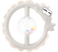 Hochet en silicone avec boules - Draco, beige