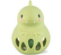 Hochet Et Anneau De Dentition En Silicone Dino Vert TU