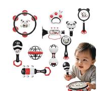 Hochet et Anneau de Dentition pour les Bébés Hochets Panda à Agiter | Anneau de Dentition Sensoriel et Instruments Musicaux pour Développement et Apprentissage Préscolaire