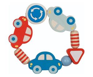 Hochet flexible Perles en bois Petites voitures Goki® - Jouets Bébé
