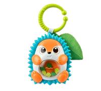 Hochet Hérisson, Hochet Hérisson avec différentes textures, crochet pour fixation facile à la poussette ou au siège auto, aide à développer et visuelles, Jouets pour bébés, 3-24 mois