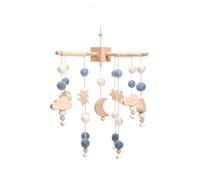 Hochet Jouet Bébé 0-12 Mois Mobile En Bois Sur Le Lit Boîte À Musique Lit Cloche Suspendus Jouets Support Bébé Berceau Garçon Jouets - Type Blue Moon