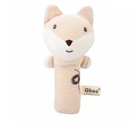 Hochet Jouet Bébé Coton, Hochet bébé en coton bio, Hochet Jouets avec cloche, Jeux d'Eveil 0-3-6-12 Mois, Anneau à grelot renard