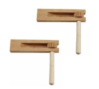 Hochet jouet de la comédie musicale - Spinner à cliquet en bois, fabricant de son poli | Outil de fête - Noisemaker à manivelle pour événements familiaux, acclamateurs sportifs ou spectacles【2pcs】