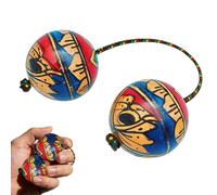 Hochet Kashaka avec corde réglable Instruments d'Afrique de l'Ouest - Asaratua Rythme Hochet avec double boules pour , adultes, débutants, maison, scène, voyage, spectacles, festivals