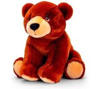 Keel Toys KEELECO - Peluche 100% recyclée - Jouet écologique pour Enfant - Peluche Ours Brun 18cm - SE1043