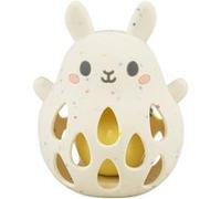 Hochet lapin blanc en silicone Marron G