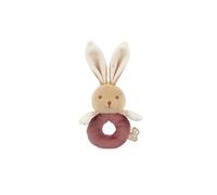 Hochet Lapin Bordeaux en Fourrure Douce