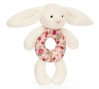 Hochet Lapin en fleurs Crème (18 cm)