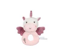 GIPSY TOYS - PELUCHE HOCHET LICORNE - GAMME BAMBOO -1ER ÂGE - IDEE CADEAU NAISSANCE BEBE - FILLE ET GARCON - 13 CM - ROSE ET BLANC
