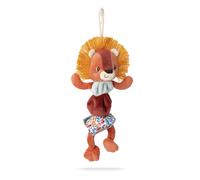 LILLIPUTIENS - Hochet Vibrant à Tirer pour bébé Jack Le Lion - Jouet Poussette, Siège Auto et Parc Bébé, Cadeau de Naissance Bébé - Dès 6 Mois