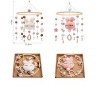 Hochet Mobile En Bois Pour Berceau De Bébé De 0 À 12 Mois, Jouet De Développement, En Coton, En Forme De Lapin