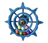 Hochet moulin à vent rotatif à mâcher, accessoires de cage pour perruches, oiseau de 6 pouces avec perles colorées, jouet à mâcher avec cloche, enrichissement de la cage pour un jeu amusant, fournitur