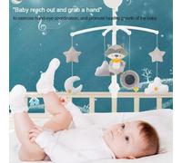 Hochet Musical Blanc Pour Bébé De 0 À 1 Ans, 4 Couleurs, Cloche De Chevet Rotative, Jouet Animal Confortable, Doux Et Apaisant, Cadeau Pour Enfant