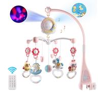 Hochet Musical De Chevet Pour Bébé, Jouet Éducatif Mobile Avec Boîte À Musique Et Projecteur Rotatif À 360 °