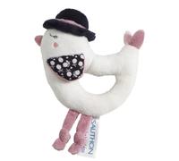 Hochet Oiseau en velours blanc