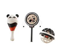 Hochet panda pour nourrisson - Jouet en plastique - Artisanat - Coordination des yeux - Moteur - Amélioration de la compétence - Utilisation multiple - Pour décorations de jardin d'enfants - 3/4/6/8