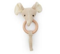 Hochet peluche faon ella, anneau dentition bois éléphant TU