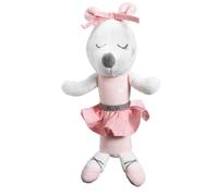 Hochet petite souris danseuse étoile en velours - lilibelle rose TU