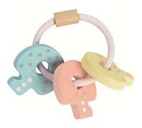 Plan Toys – Hochet porte-clés Pastel – Jouet en bois pour bébé
