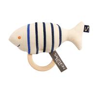 Hochet poisson avec anneau en bois - baby sailor blanc TU