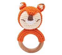 Hochet pour bébé - Jouet de dentition apaisant - Jouet de dentition en peluche tricotée - Jouet au crochet pour tout-petits - Pour nourrissons de 0 à 3 ans